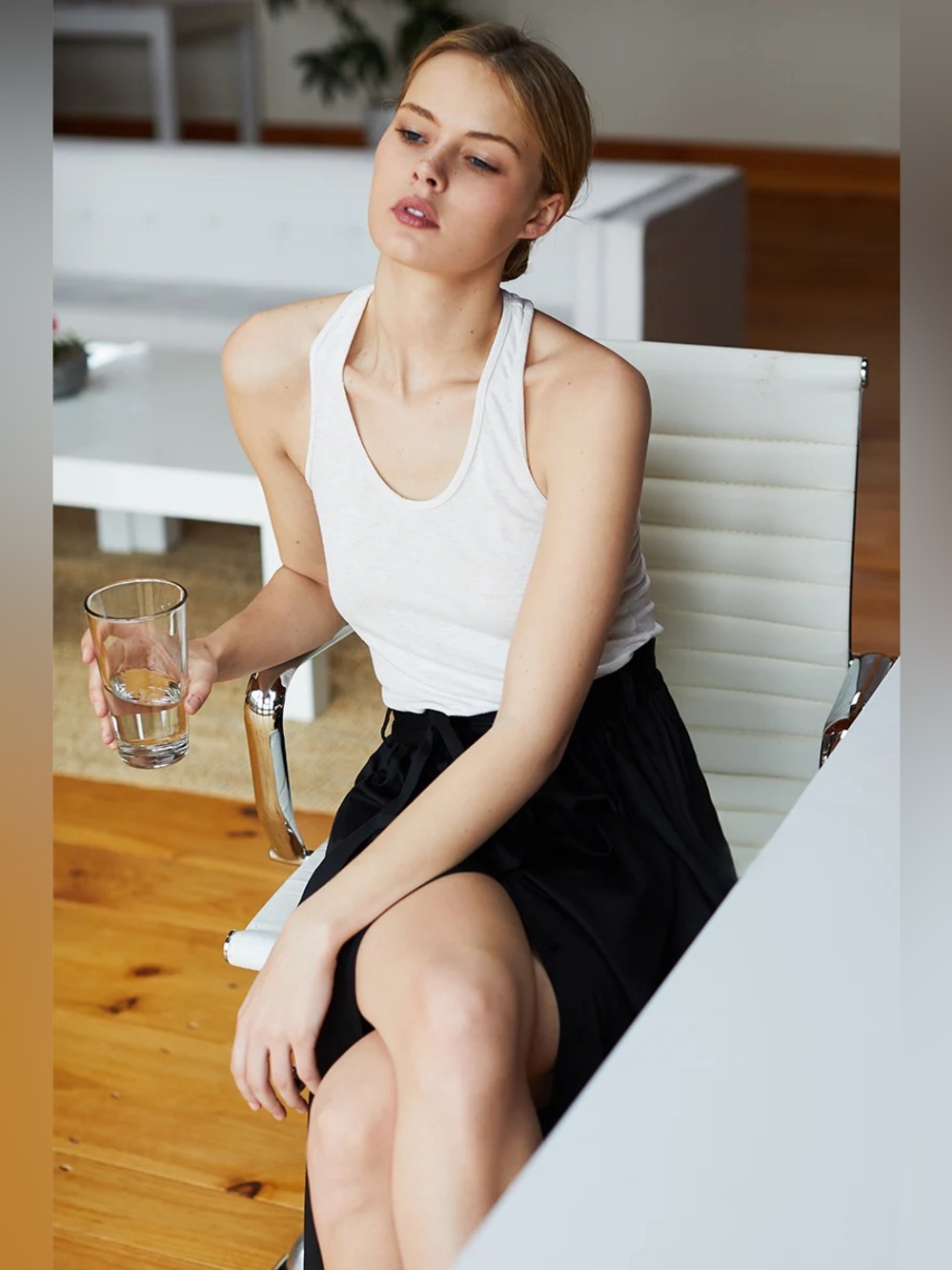 Emerson Fry Black Tie-Front Riviera Skirt